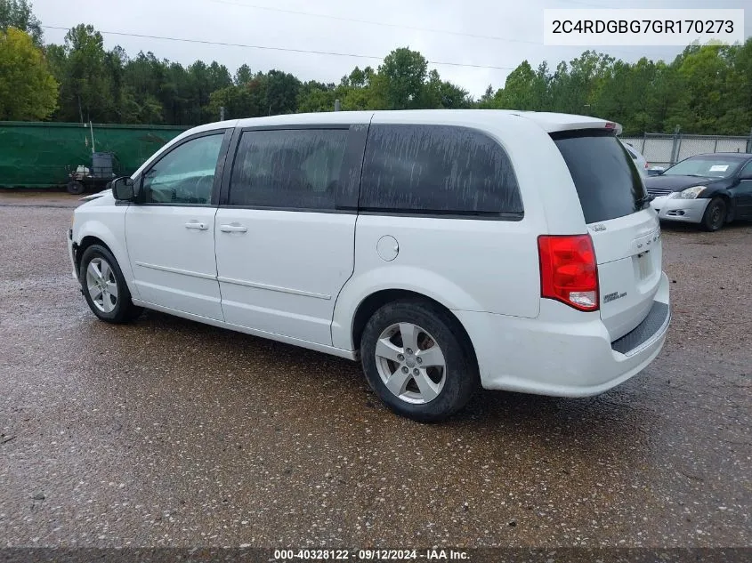 2C4RDGBG7GR170273 2016 Dodge Grand Caravan Se