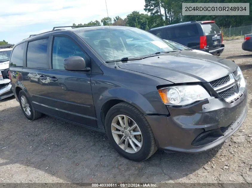 2C4RDGCG1GR248934 2016 Dodge Grand Caravan Sxt