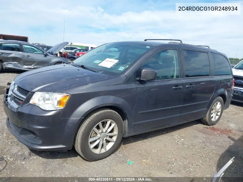 2C4RDGCG1GR248934 2016 Dodge Grand Caravan Sxt