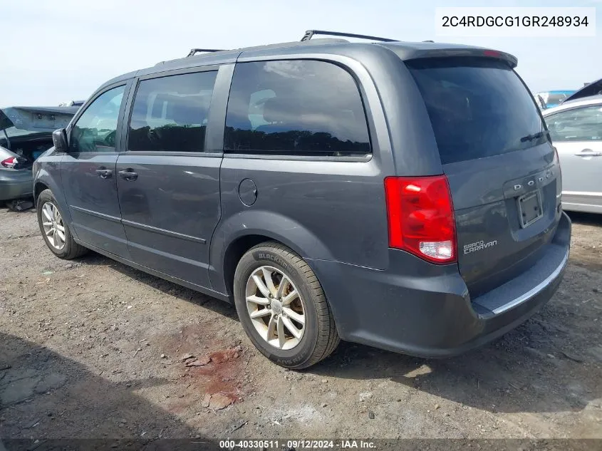 2C4RDGCG1GR248934 2016 Dodge Grand Caravan Sxt