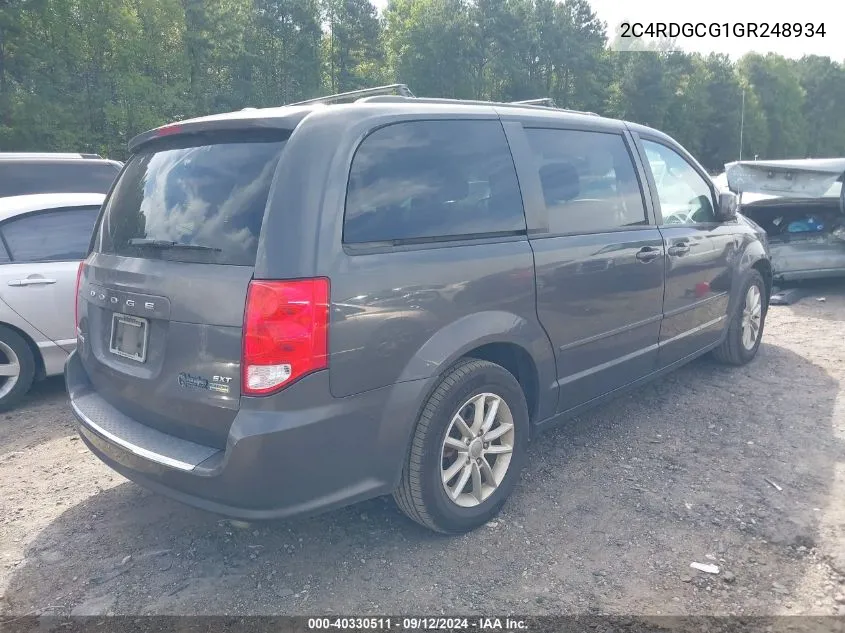 2C4RDGCG1GR248934 2016 Dodge Grand Caravan Sxt