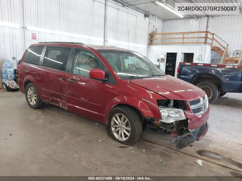 2C4RDGCG7GR250087 2016 Dodge Grand Caravan Sxt