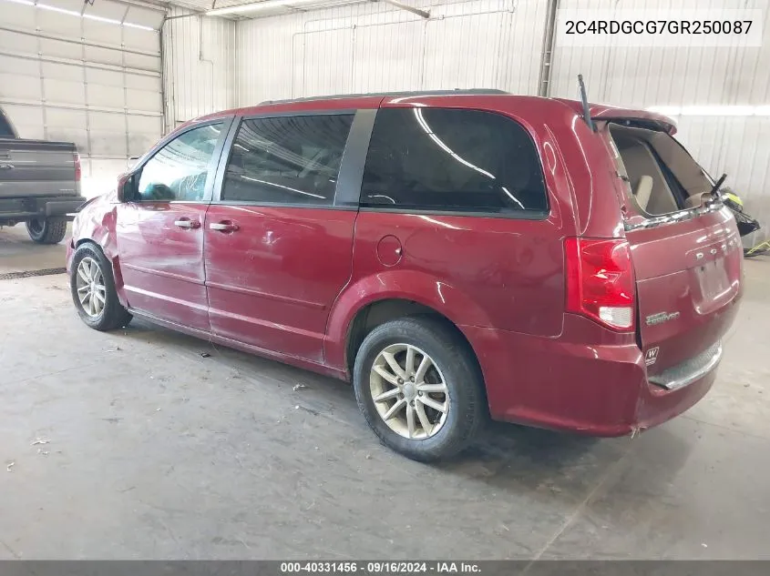 2C4RDGCG7GR250087 2016 Dodge Grand Caravan Sxt