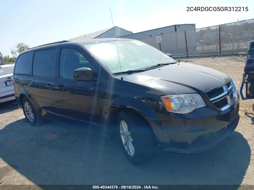 2C4RDGCG5GR312215 2016 Dodge Grand Caravan Sxt