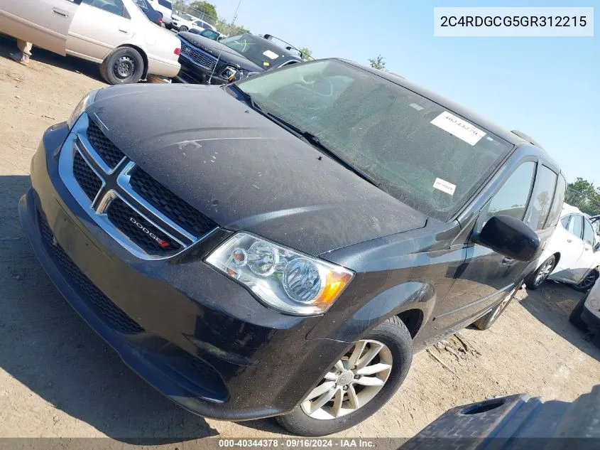 2C4RDGCG5GR312215 2016 Dodge Grand Caravan Sxt