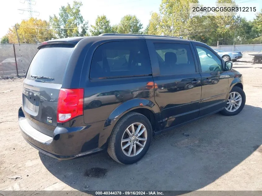 2C4RDGCG5GR312215 2016 Dodge Grand Caravan Sxt