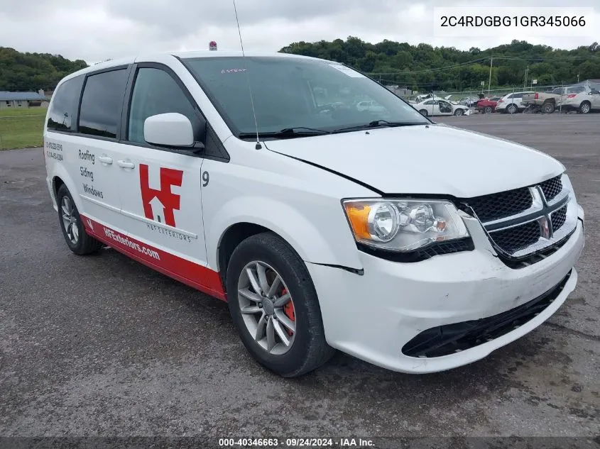 2016 Dodge Grand Caravan Se VIN: 2C4RDGBG1GR345066 Lot: 40346663