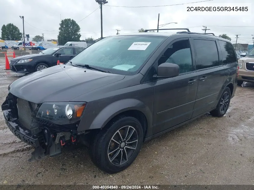 2C4RDGEG5GR345485 2016 Dodge Grand Caravan R/T