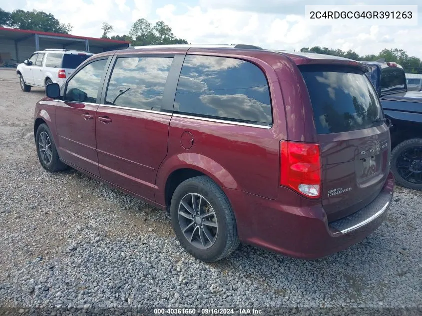 2016 Dodge Grand Caravan Sxt VIN: 2C4RDGCG4GR391263 Lot: 40361660