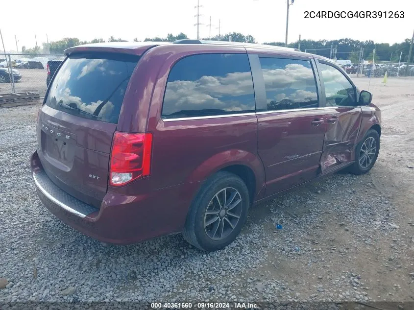 2016 Dodge Grand Caravan Sxt VIN: 2C4RDGCG4GR391263 Lot: 40361660