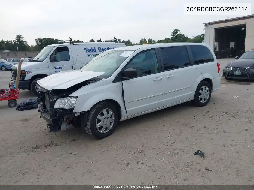 2C4RDGBG3GR263114 2016 Dodge Grand Caravan Se