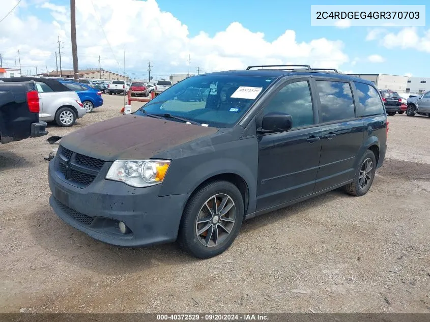 2016 Dodge Grand Caravan R/T VIN: 2C4RDGEG4GR370703 Lot: 40372529