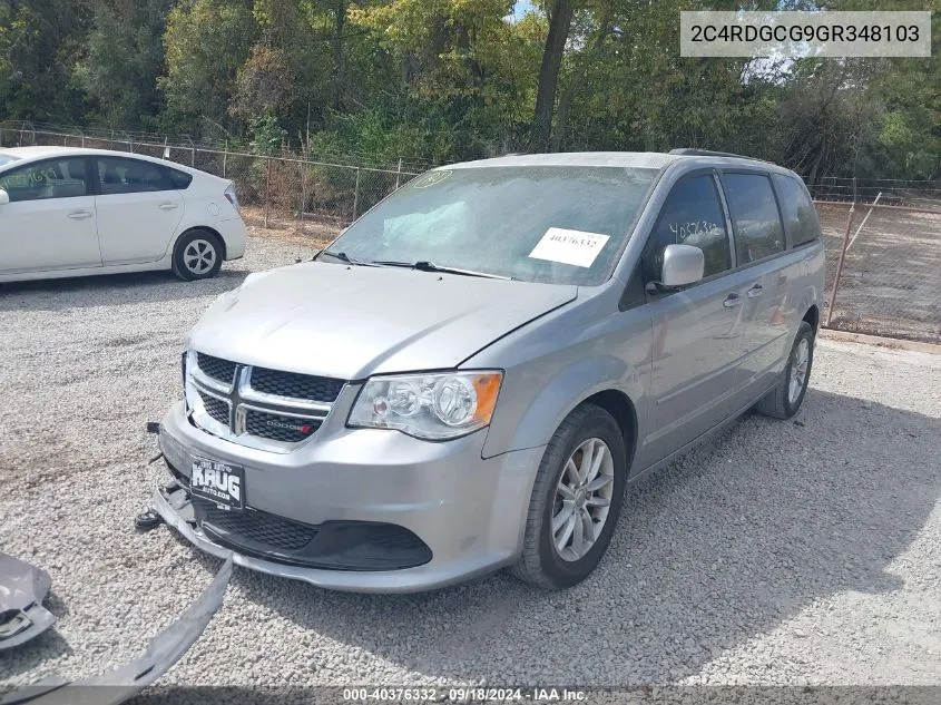 2016 Dodge Grand Caravan Sxt VIN: 2C4RDGCG9GR348103 Lot: 40376332