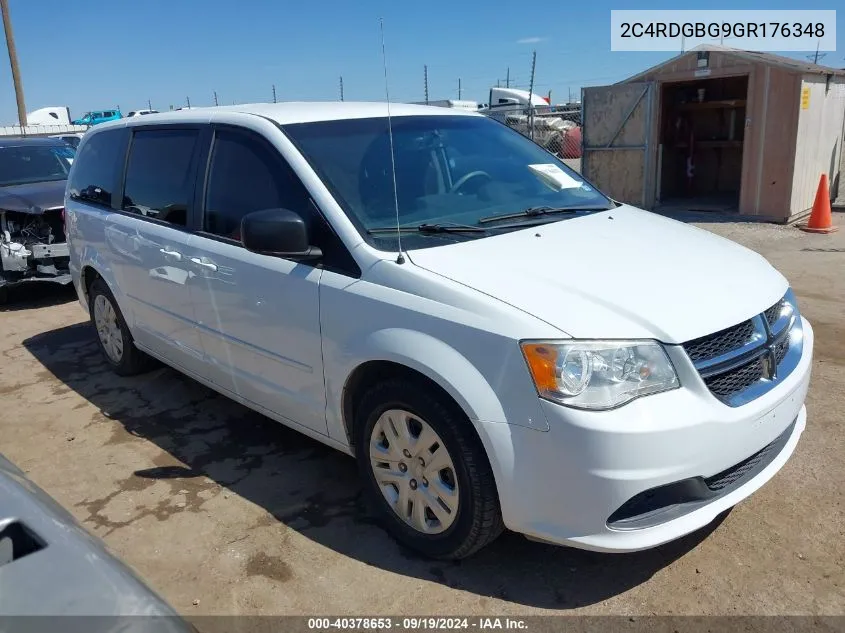 2016 Dodge Grand Caravan Se VIN: 2C4RDGBG9GR176348 Lot: 40378653