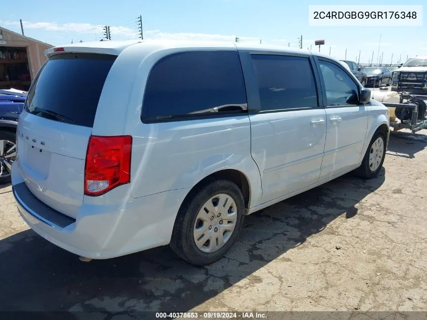 2016 Dodge Grand Caravan Se VIN: 2C4RDGBG9GR176348 Lot: 40378653