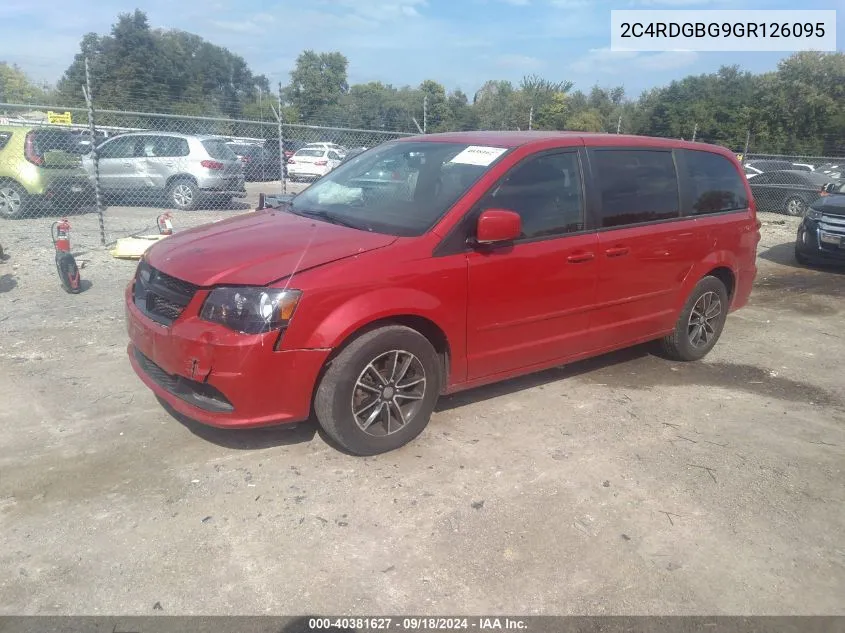 2016 Dodge Grand Caravan Se Plus VIN: 2C4RDGBG9GR126095 Lot: 40381627