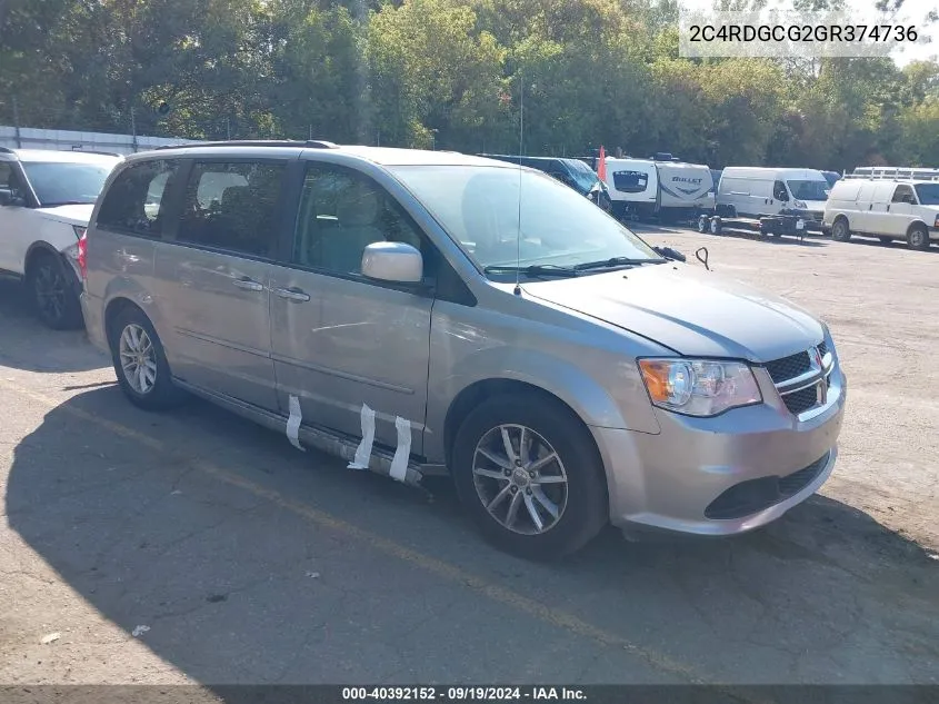 2C4RDGCG2GR374736 2016 Dodge Grand Caravan Sxt