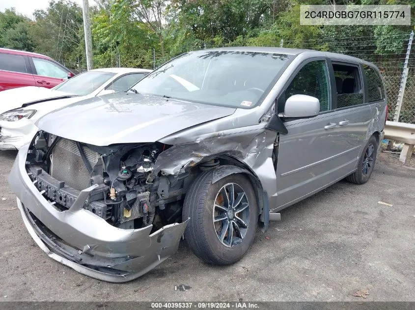 2C4RDGBG7GR115774 2016 Dodge Grand Caravan Se Plus