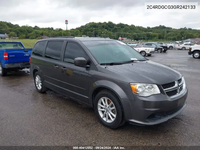 2016 Dodge Grand Caravan Sxt VIN: 2C4RDGCG3GR242133 Lot: 40412052