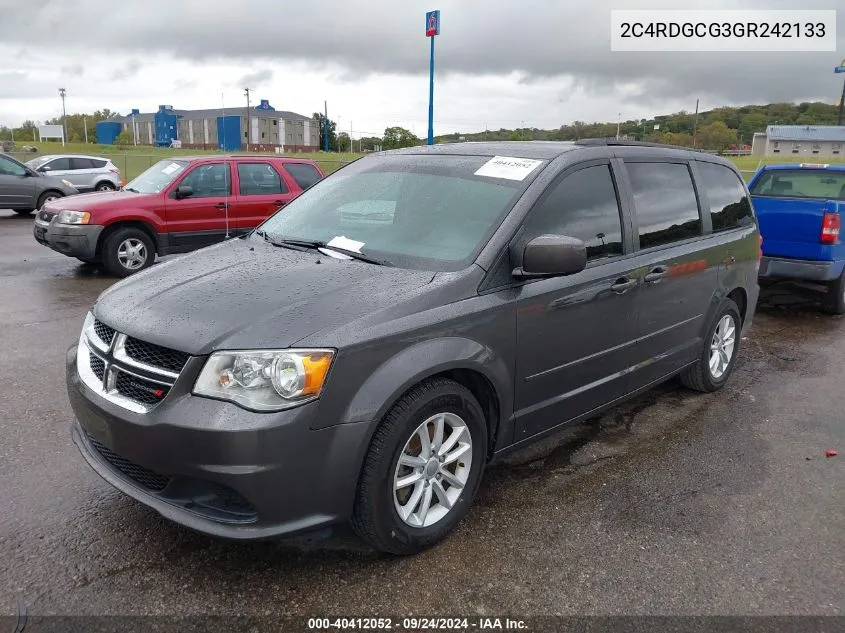 2016 Dodge Grand Caravan Sxt VIN: 2C4RDGCG3GR242133 Lot: 40412052