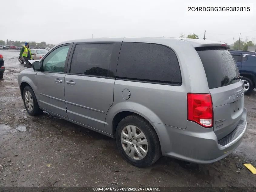 2C4RDGBG3GR382815 2016 Dodge Grand Caravan Se