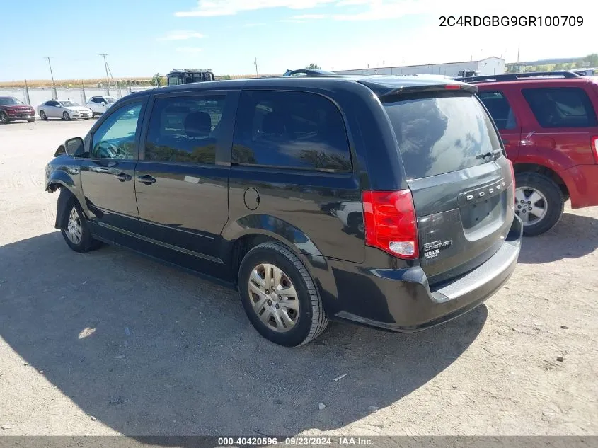 2016 Dodge Grand Caravan Se VIN: 2C4RDGBG9GR100709 Lot: 40420596