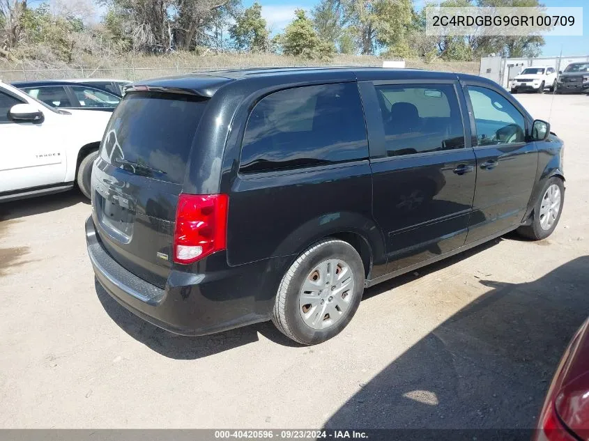 2016 Dodge Grand Caravan Se VIN: 2C4RDGBG9GR100709 Lot: 40420596