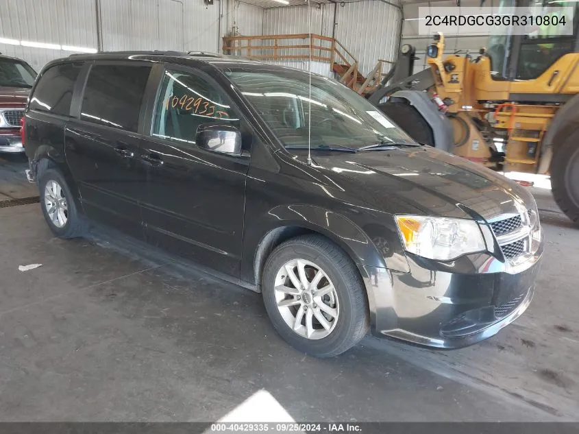 2016 Dodge Grand Caravan Sxt VIN: 2C4RDGCG3GR310804 Lot: 40429335