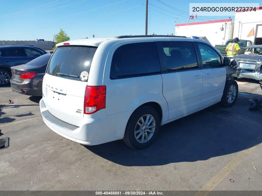 2016 Dodge Grand Caravan Sxt VIN: 2C4RDGCG9GR273774 Lot: 40458851