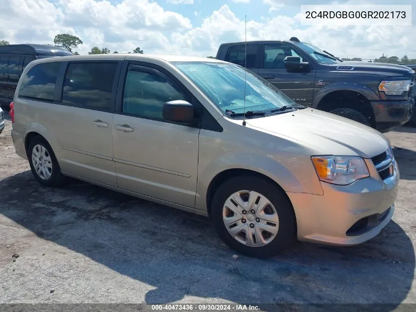 2C4RDGBG0GR202173 2016 Dodge Grand Caravan Se