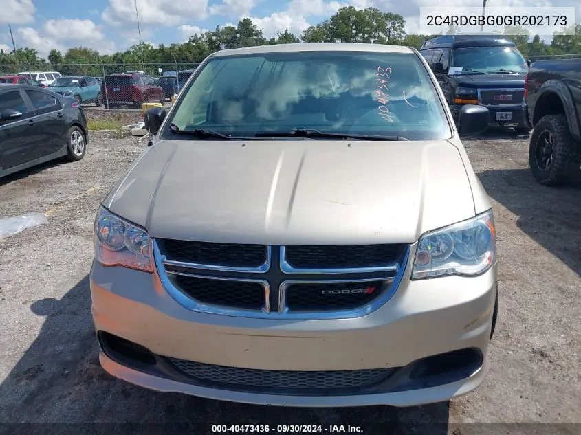 2C4RDGBG0GR202173 2016 Dodge Grand Caravan Se