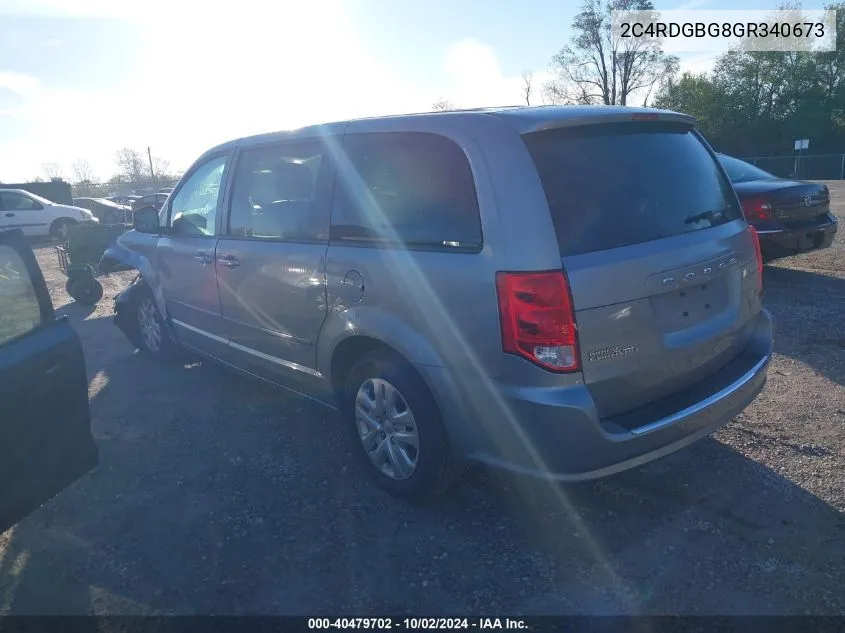 2C4RDGBG8GR340673 2016 Dodge Grand Caravan Se