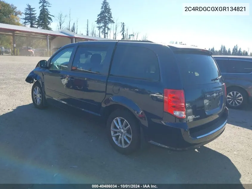 2016 Dodge Grand Caravan Sxt VIN: 2C4RDGCGXGR134821 Lot: 40486034