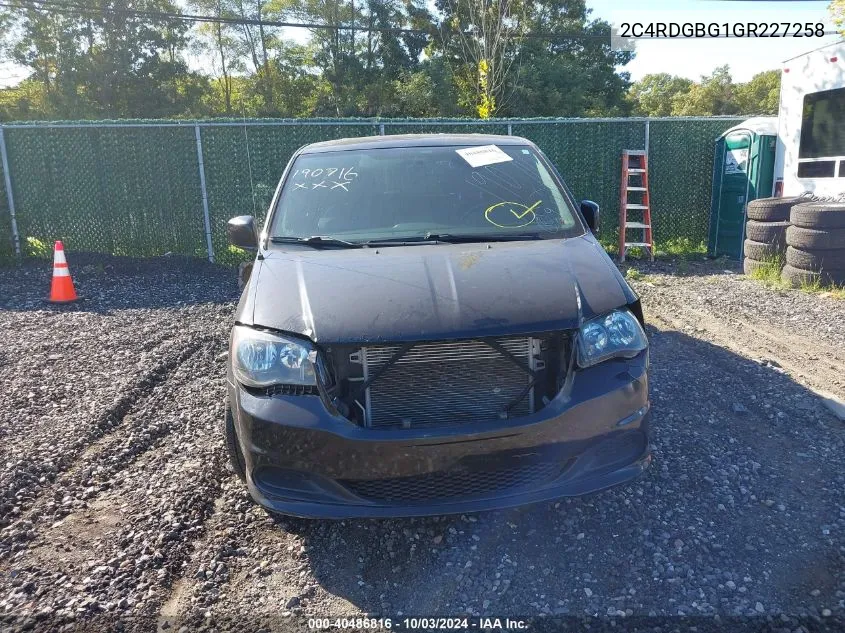 2C4RDGBG1GR227258 2016 Dodge Grand Caravan Se Plus