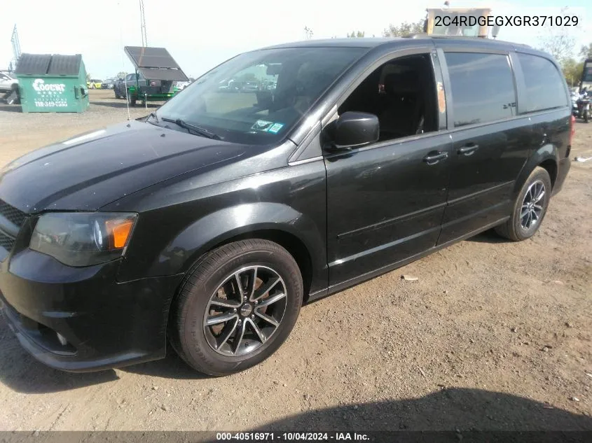 2016 Dodge Grand Caravan R/T VIN: 2C4RDGEGXGR371029 Lot: 40516971