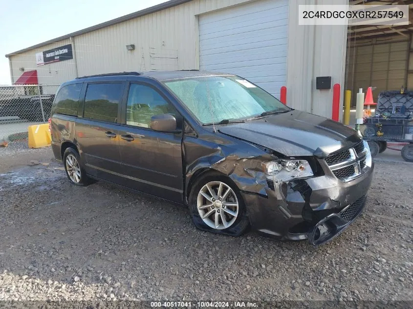 2016 Dodge Grand Caravan Sxt VIN: 2C4RDGCGXGR257549 Lot: 40517041