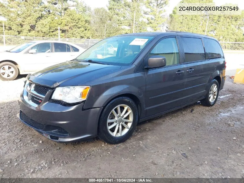 2016 Dodge Grand Caravan Sxt VIN: 2C4RDGCGXGR257549 Lot: 40517041