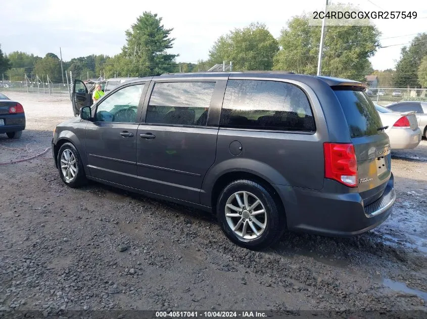 2016 Dodge Grand Caravan Sxt VIN: 2C4RDGCGXGR257549 Lot: 40517041