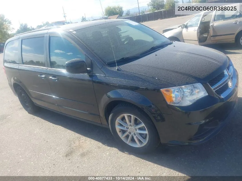 2016 Dodge Grand Caravan Sxt VIN: 2C4RDGCG6GR388025 Lot: 40577433