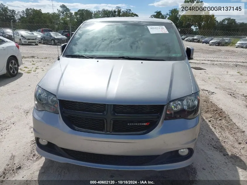 2C4RDGCG0GR137145 2016 Dodge Grand Caravan Sxt