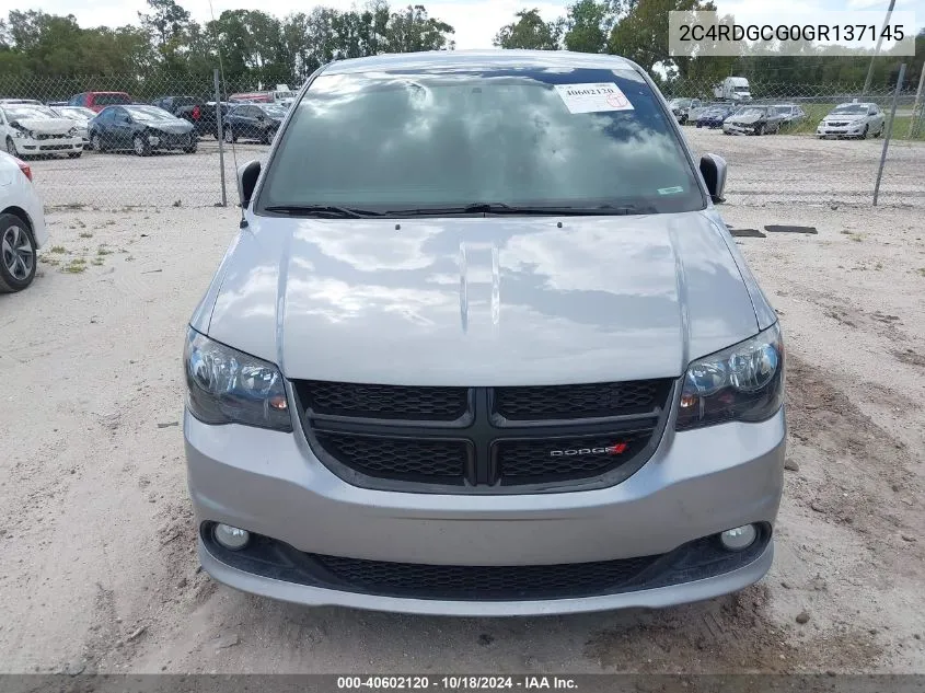 2C4RDGCG0GR137145 2016 Dodge Grand Caravan Sxt