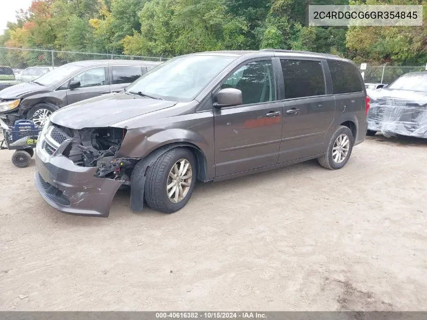 2016 Dodge Grand Caravan Sxt VIN: 2C4RDGCG6GR354845 Lot: 40616382