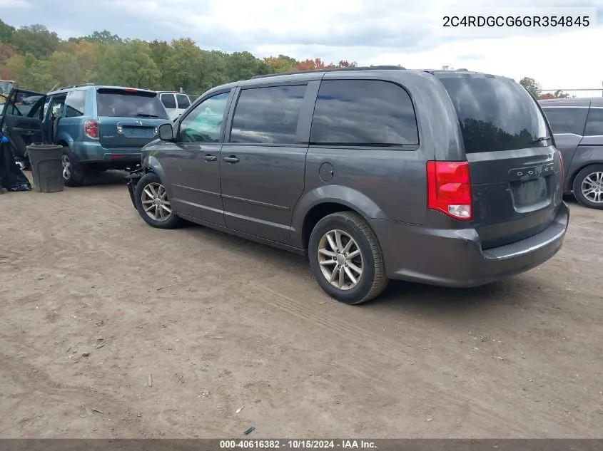 2016 Dodge Grand Caravan Sxt VIN: 2C4RDGCG6GR354845 Lot: 40616382