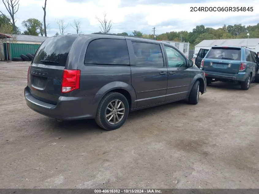 2016 Dodge Grand Caravan Sxt VIN: 2C4RDGCG6GR354845 Lot: 40616382