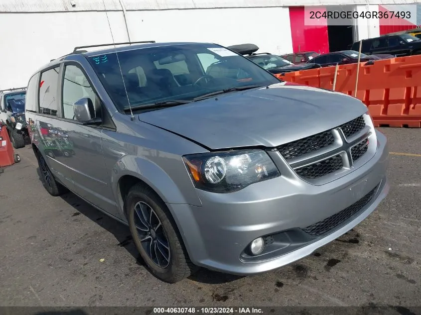 2C4RDGEG4GR367493 2016 Dodge Grand Caravan R/T