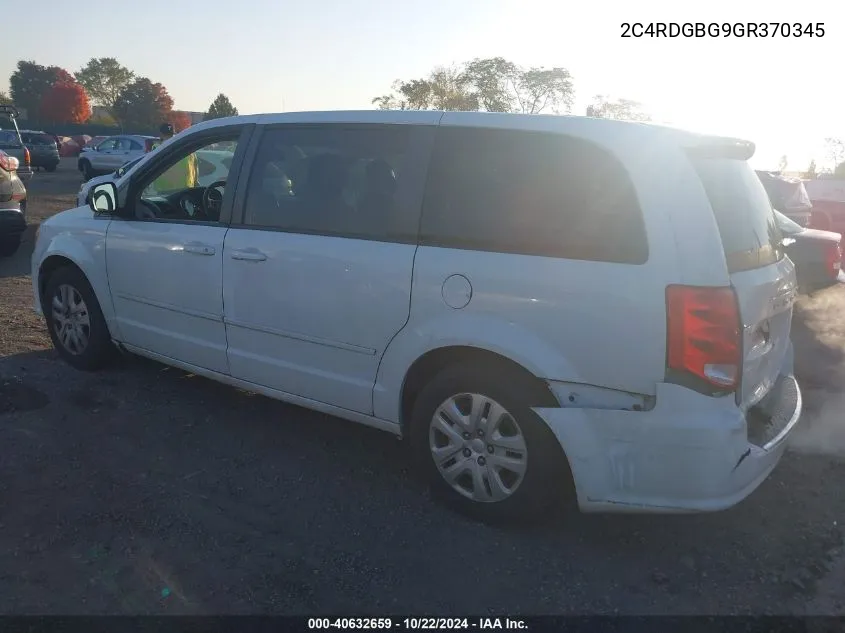 2C4RDGBG9GR370345 2016 Dodge Grand Caravan Se