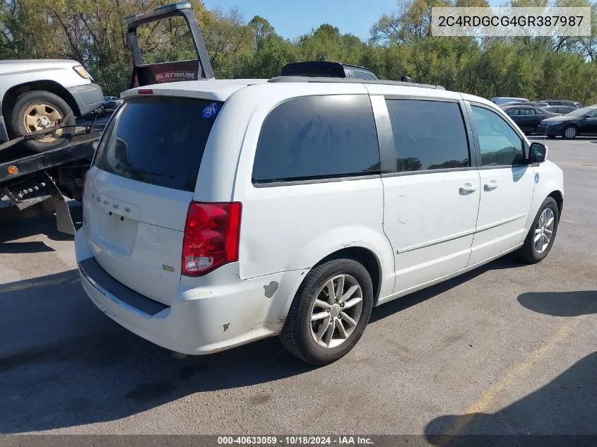 2C4RDGCG4GR387987 2016 Dodge Grand Caravan Sxt