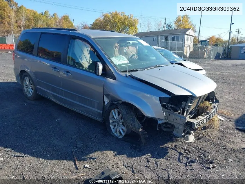 2C4RDGCG3GR309362 2016 Dodge Grand Caravan Sxt