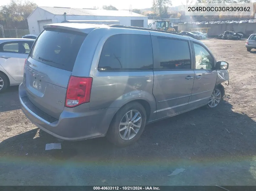 2C4RDGCG3GR309362 2016 Dodge Grand Caravan Sxt