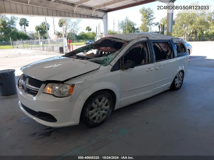 2016 Dodge Grand Caravan Se VIN: 2C4RDGBG5GR123033 Lot: 40655320